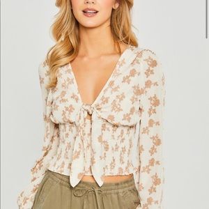 Ivory Floral Top
